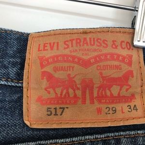 Levi’s 517 29x34 Denim Blue Jeans worn in condition